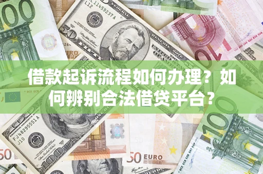 武汉借款起诉流程如何办理？如何辨别合法借贷平台？
