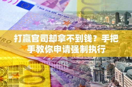 武汉打赢官司却拿不到钱？手把手教你申请强制执行