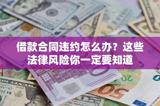 武汉借款合同违约怎么办？这些法律风险你一定要知道