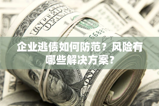 武汉企业逃债如何防范？风险有哪些解决方案？