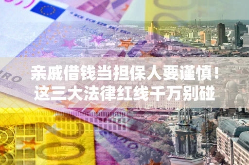 武汉亲戚借钱当担保人要谨慎！这三大法律红线千万别碰