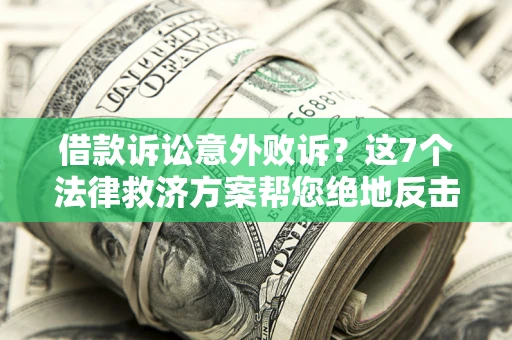 武汉借款诉讼意外败诉？这7个法律救济方案帮您绝地反击！