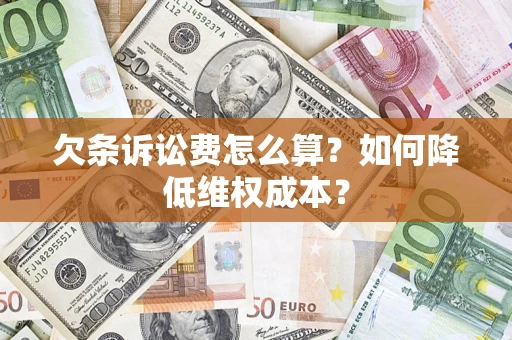武汉欠条诉讼费怎么算？如何降低维权成本？