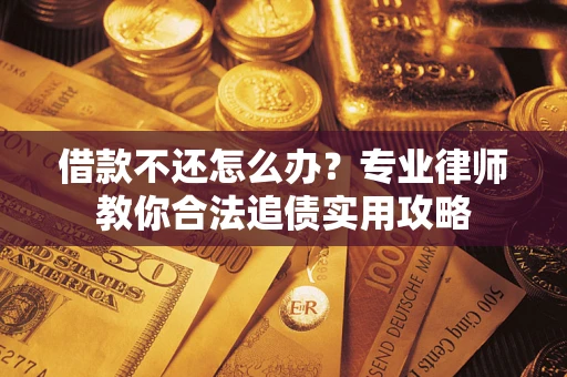 武汉借款不还怎么办？专业律师教你合法追债实用攻略