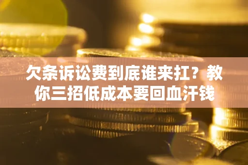 武汉欠条诉讼费到底谁来扛？教你三招低成本要回血汗钱